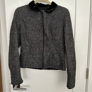 Vintage Saks Fifth Avenue tweed and velvet jacket